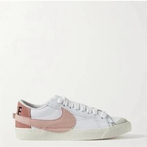 Nike Blazer Low 77 Jumbo Sneakers in White Pink Oxford